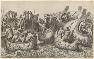 Speculum Romanae Magnificentiae: Naval Battle, 16th century by Master of the Die