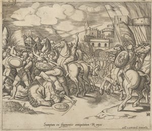 Speculum Romanae Magnificentiae: The Victory of Scipio (over Syphax), 16th century by Master of the Die