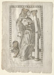 Forteza from the Tarocchi, series B: Cosmic Principles & Virtues, #36, before 1467