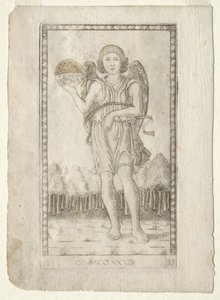 Genius of the World (from the Tarocchi, series B: Cosmic Principles & Virtues, #33) by Master of the E Series Tarocchi