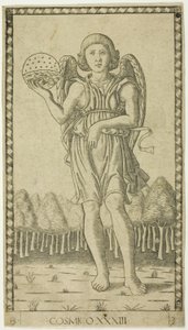 Genius of the World (plate 33 from Genii and Virtues) by Master of the E Series Tarocchi