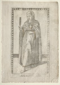 Grammar (from the Tarocchi, series C: Liberal Arts, #21) by Master of the E Series Tarocchi