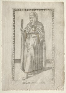 Grammar from the Tarocchi, series C: Liberal Arts, #21 by Master of the E Series Tarocchi