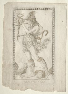 Mercury from the Tarocchi, Series A: Firmaments of the Universe, #42