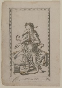 Music from the Tarocchi, series C: Liberal Arts, #26, before 1467 by Master of the E Series Tarocchi