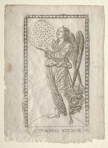 The Angel of the Eighth Sphere (from the Tarocchi, series A: Firmaments of the Universe, #48) by Master of the E Series Tarocchi
