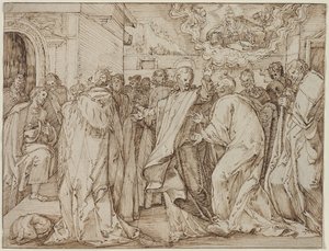 The Parable of the Tribute Money by Master of the Egmont Albums