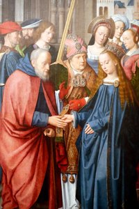 Evora Museum, Master of the Evora Altarpiece, The Wedding of the Virgin and Joseph, Flemish School 1500, Portugal
