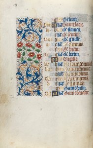 Book of Hours Use of Rouen: fol. 12v, c. 1470 by Master of the Geneva Latini
