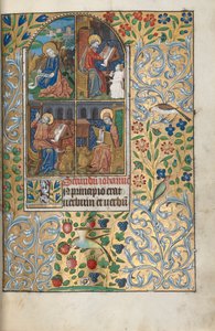 Book of Hours Use of Rouen: fol. 13r, The Four Evangelists, c. 1470 by Master of the Geneva Latini