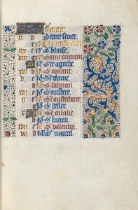 Book of Hours Use of Rouen: fol. 2r by Master of the Geneva Latini