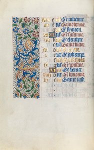 Book of Hours Use of Rouen: fol. 2v by Master of the Geneva Latini