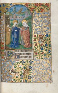Book of Hours Use of Rouen: fol. 39r, The Visitation, c. 1470