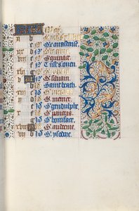 Book of Hours Use of Rouen: fol. 5r by Master of the Geneva Latini