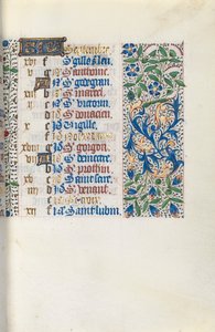 Book of Hours Use of Rouen: fol. 9r, c. 1470 by Master of the Geneva Latini