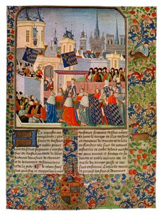 The Entry of Queen Isabella into Paris, c1385 by Master of the Harley Froissart