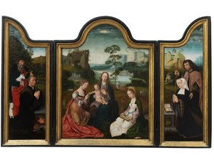 Virgin and Child with St. Catherine and St. Barbara, c.1520-25 by Master of the Holy Blood