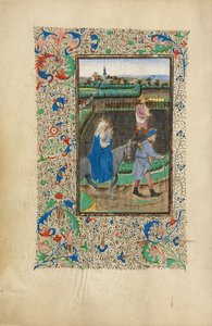 The Flight into Egypt by Master of the Llangattock Hours
