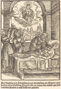 A Young Man from Friderschpach by Master of the Miracles of Mariazell