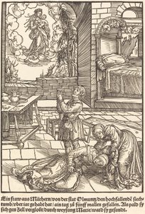 A Woman from Marhern... by Master of the Miracles of Mariazell