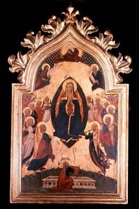 Madonna in a Mandorla with Music Making Angels by Master of the Osservanza