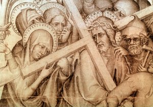 The parement of Narbonne: the Christ carrying his cross by Master of the Parement of Narbonne
