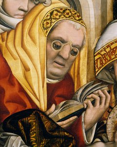 Priest wearing glasses (detail)