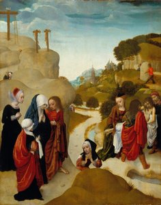 Entombment of Christ, c.1490 by Master of the Virgo Inter Virgines