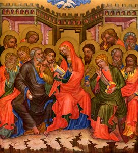 Descent of the Holy Ghost by Master of the Vyssi Brod Altar