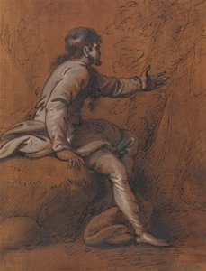 Man Seated on a Rock