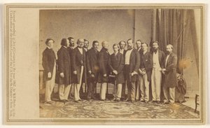 Group Portrait of Fourteen Men Standing by Mathew B. Brady
