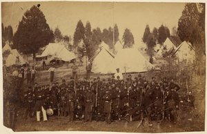 Third Connecticut Regiment, Infantry, Camp Douglas, 1861/Union Troops and Camp Followers by Mathew B. Brady