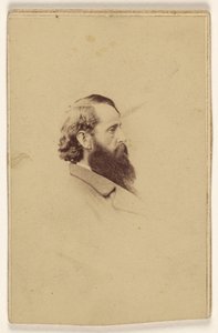 Unidentified long bearded man in profile by Mathew B. Brady