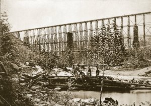 Falling Water Bridge, Nashville and Chattanooga Railroad, 1861-65