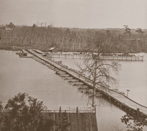 Federal pontoon bridge over the Appomattox