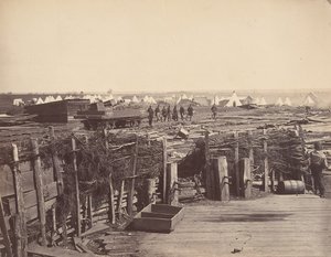 Fortifications, Manassas, Occupied by 13th Mass. by Mathew Brady