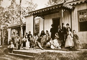 General Heintzelman Entertaining Friends at the Convalescent Camp, Alexandria, 1861-65 by Mathew B. Brady