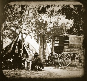 Headquarters of the New York Herald in the Field at Culpeper Court House by Mathew B. Brady