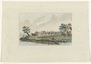 Arrest of the Princess at Goejanverwellesluis, 1787 by Mathias de Sallieth
