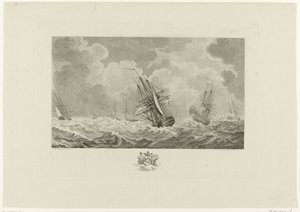 Dutch Fleet in the Storm, 1784 by Mathias de Sallieth