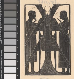 Man and Woman Next to Winged Figure