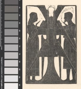 Man and Woman Next to Winged Figure