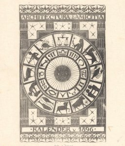 Cover calendar 1896 by Mathieu Lauweriks