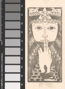 Woman with Two Fingers on Her Lips