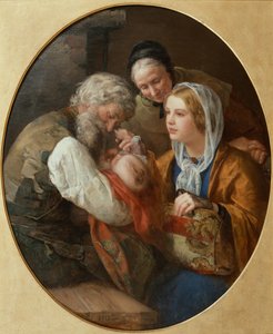 Young Mother First Visit at Her Parents
