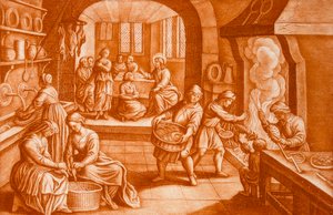 The Story of Mary and Martha, Illustration from the Bible by Mattaus II Merian