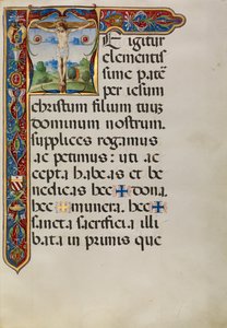 Initial T: The Crucifixion by Matteo da Milano