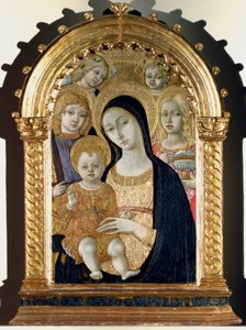 Virgin with Jesus child, Saint Michael, Saint Mary Magdalene