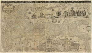 1630 Map of Italy by Matthaeus Greuter, Published in 1657 by Stefano Scolari by Matthaus Greuter