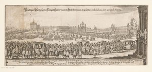 Departure of Catherine of Braganza to England, April 20, 1662 (Magnificent Procession of Queen Catherine of Great Britain, which took place in Lisbon on April 20, 1662) (Marriage of Catherine of Braganza and King Charles of England) by Matthäus Merian (II)